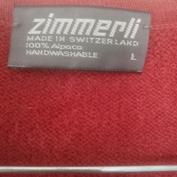 Zimmerli of Switzerland Women's Red 100% Alpaca Button Up Vest Size Large - Picture 7 of 9